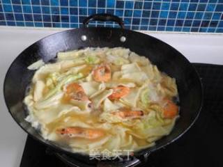 Prawn and Cabbage Noodle Soup recipe