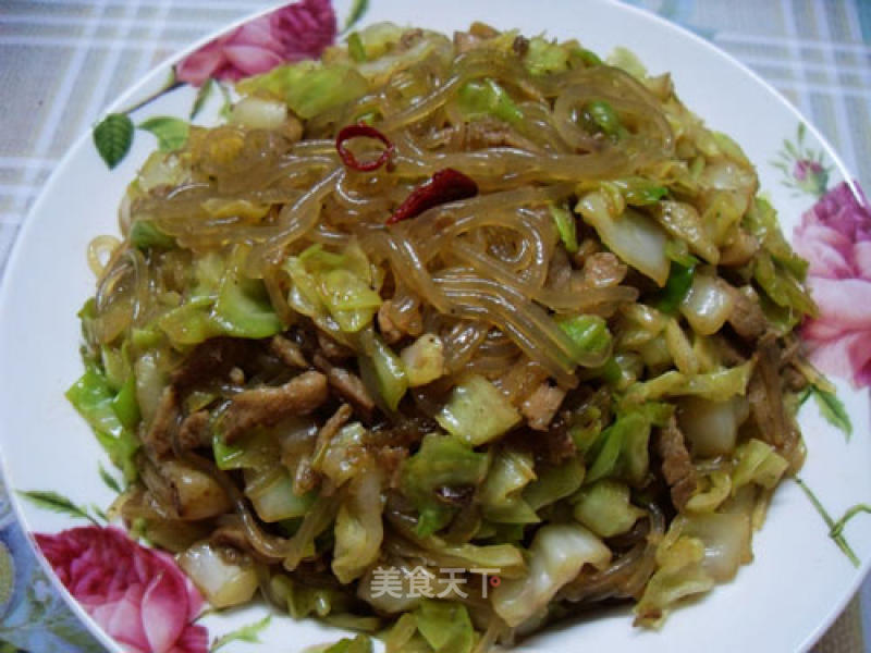 Fried Noodles with Shredded Pork and Cabbage