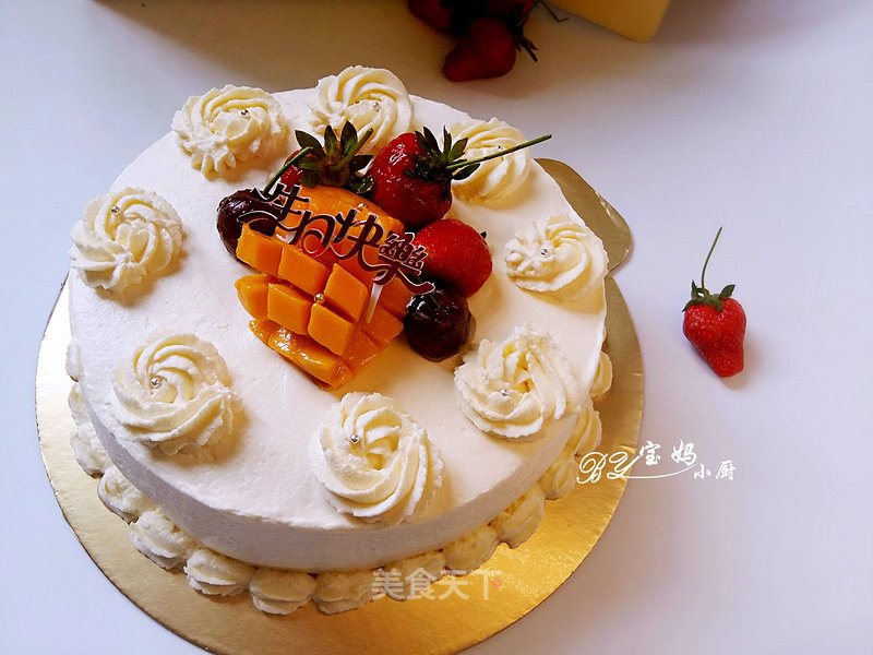 #aca烤明星大赛#cream Fruit Cake