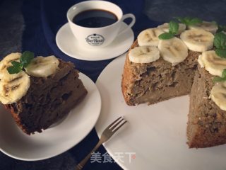 Original | Oil-free Flour-free Coffee Banana Wet Cake recipe