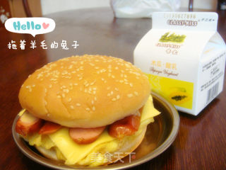 [produced by Wool Rabbit. 】meat Version of Lazy Rabbit Homemade Burger. recipe