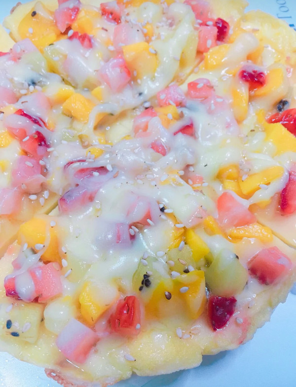 New Year's Eve Dinner with Fruit Pizza recipe