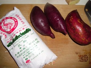 Double Potato Glazed Taro Balls recipe