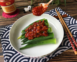 Okra with Garlic Chili Sauce recipe