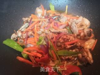 Stir-fried Bullfrog with Red Pepper recipe