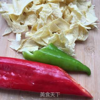 "kaishou Vegetables" Double Pepper Soybean Skin recipe