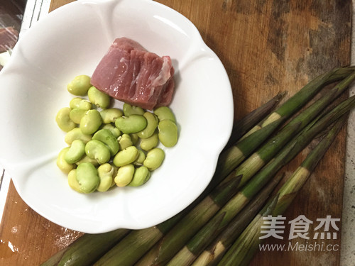 Shredded Pork with Spring Bamboo Shoots and Watercress recipe