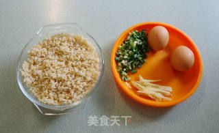 Fried Brown Rice with Ginger, Green Onion and Egg recipe