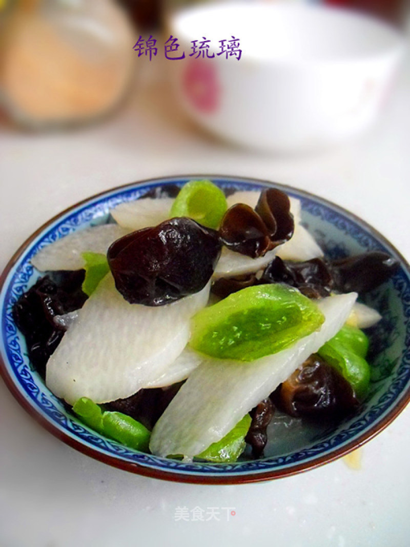 Fried Fungus with Yam recipe