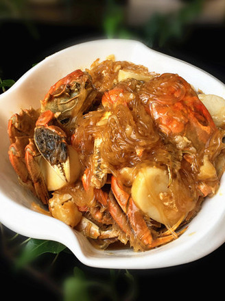 Fried Vermicelli with Hairy Crab recipe
