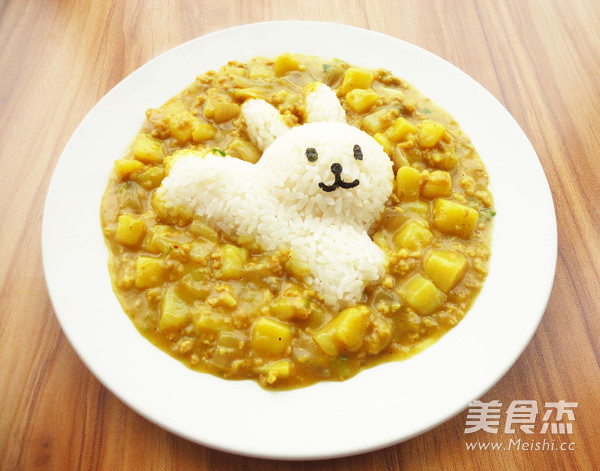 Curry Potato Bunny Rice recipe