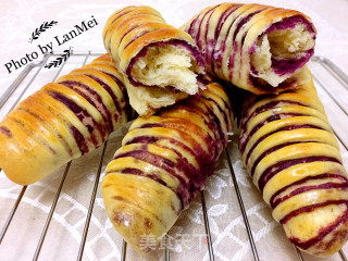 Caterpillar Purple Sweet Potato Bread recipe