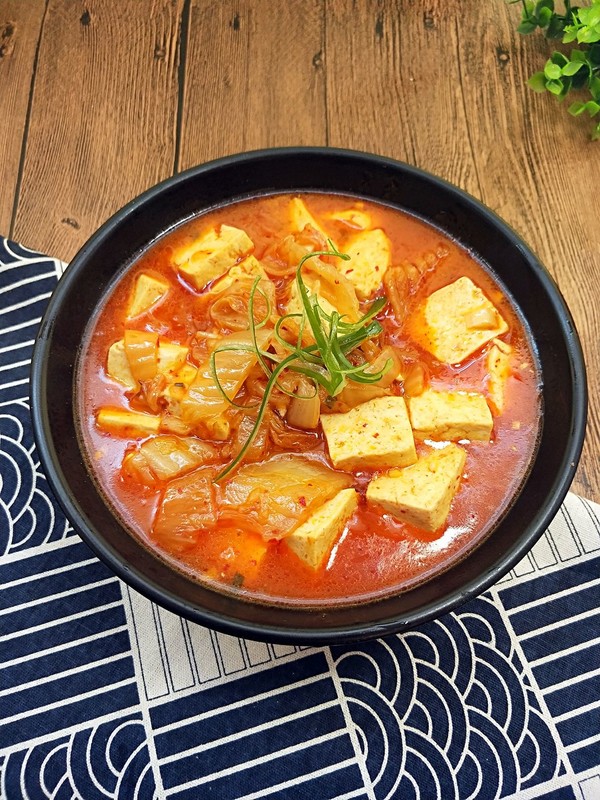 Spicy Cabbage Stewed Tofu recipe