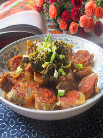 Steamed Sausage with Dry Vegetables recipe