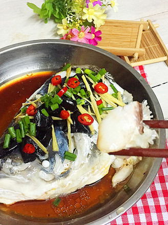 Steamed Fish Head with Lam Jiao recipe