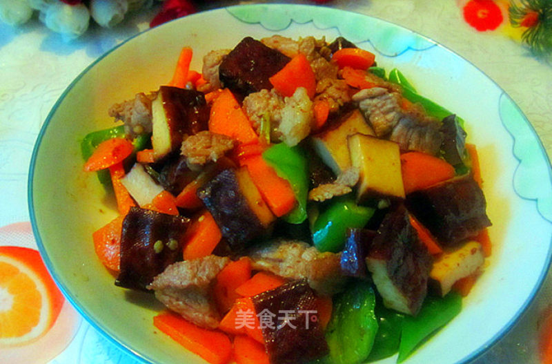 Braised Dry Fried Pork----home Cooking recipe