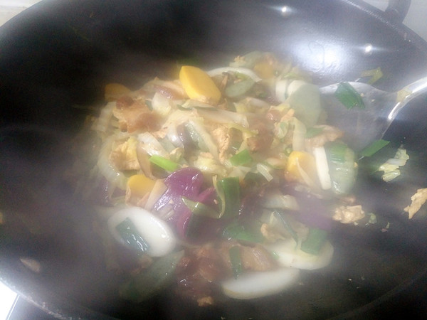 Stir-fried Rainbow Rice Cake recipe