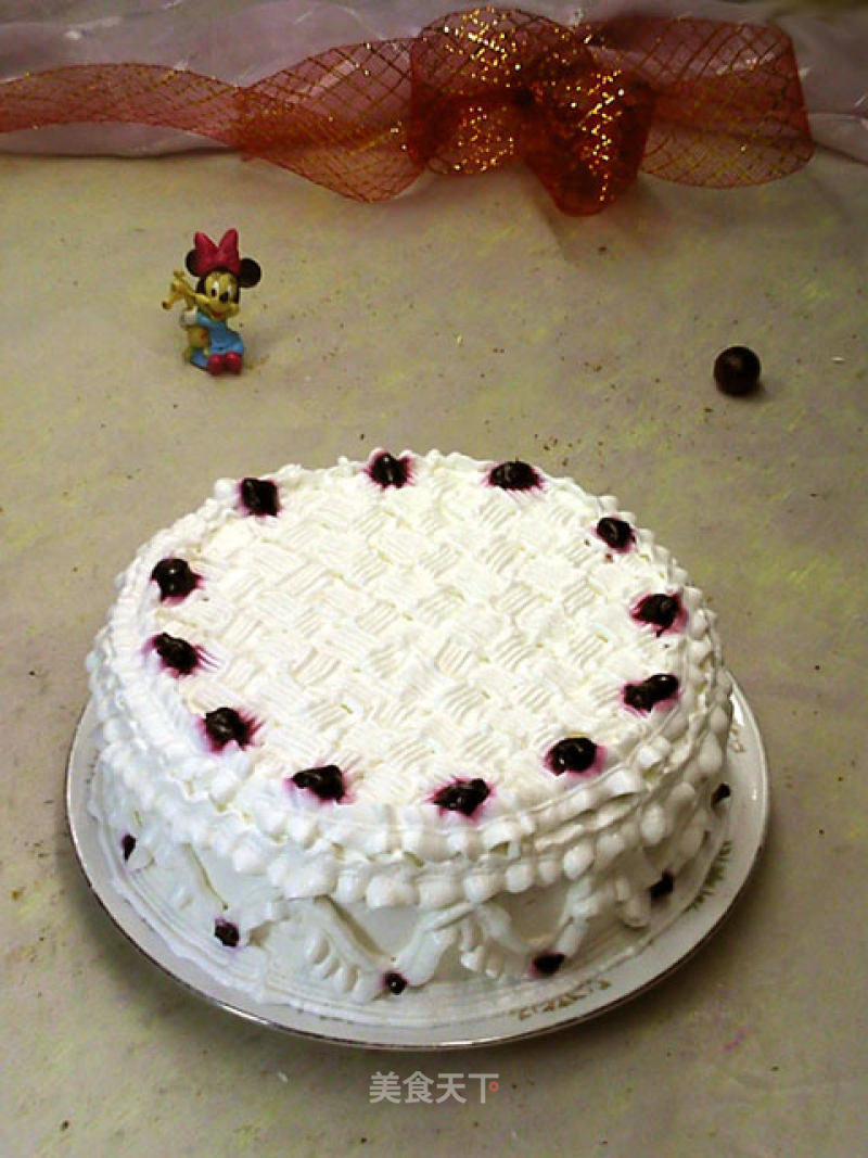 My First Decorated Cake: Bamboo Mat Pattern Decorated Cake recipe