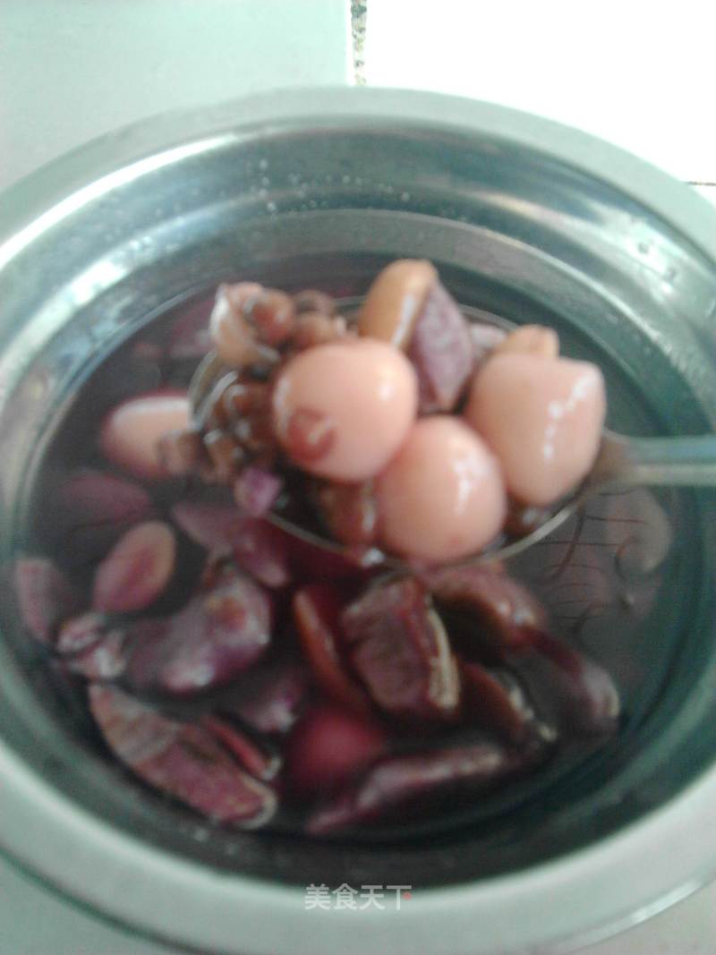 Purple Sweet Potato Red Bean Peanut Gnocchi recipe