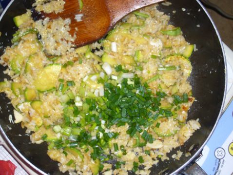 Fried Rice with Gourd and Melon Slices recipe