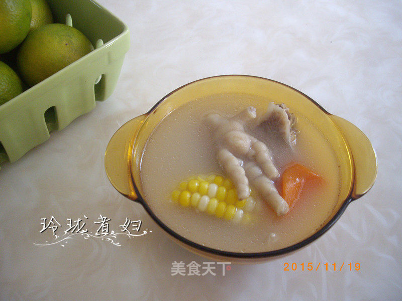 Chicken Feet Corn Carrot Soup recipe