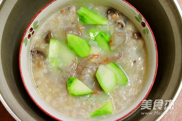 Loofah Oatmeal Seafood Porridge recipe