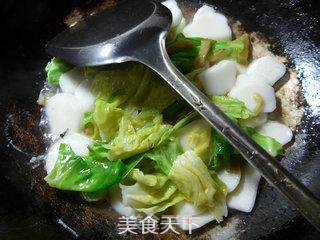 Stir-fried Rice Cake with Mustard and Beef Cabbage recipe