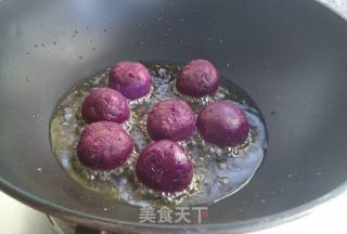 Purple Potato Bean Paste Ball recipe
