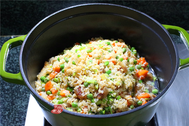 Braised Rice with Cured Pea recipe