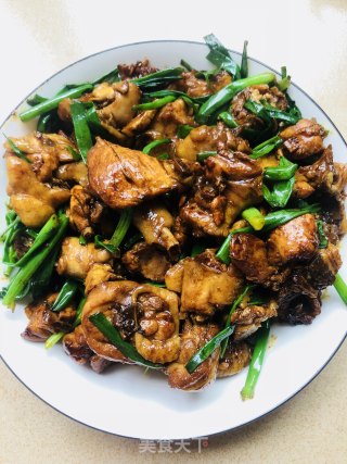 Stir-fried Chicken Nuggets with Scallions recipe