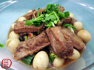 Red Wine Ribs and Quail Eggs recipe