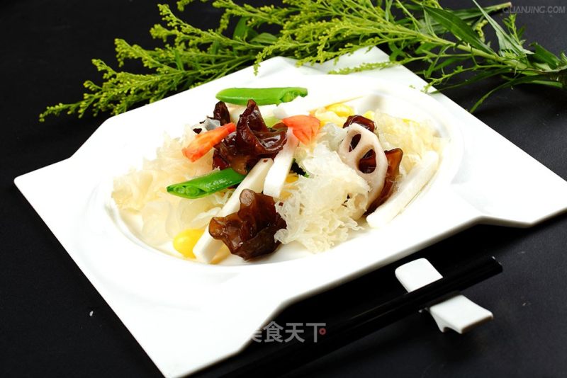 Fungus and Lotus Root Slices recipe