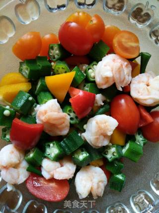 Okra Shrimp Ball Salad recipe