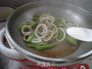 Fried Squid Rings with Green Pepper recipe