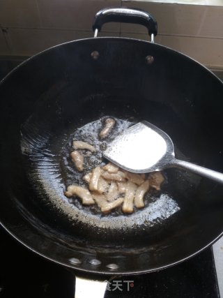 Fried Garlic Sprouts with Fungus recipe