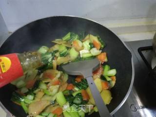 Potato Chips Stir-fried Rape recipe