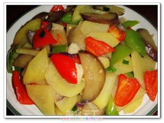 Vegetarian Sauteed Three Vegetables recipe