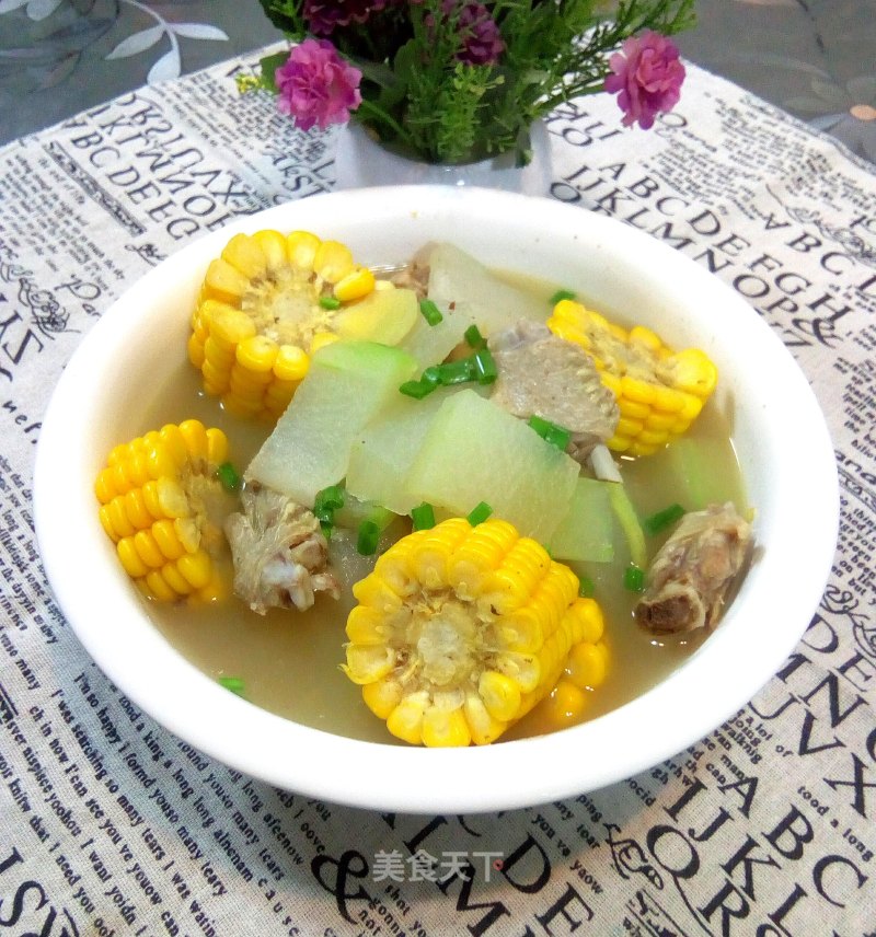 Duck Frame Winter Melon Corn Soup