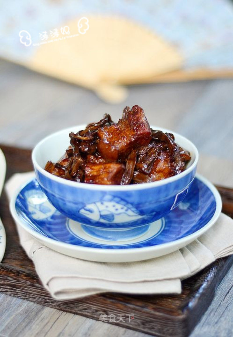 Braised Pork Belly with Dried Beans recipe