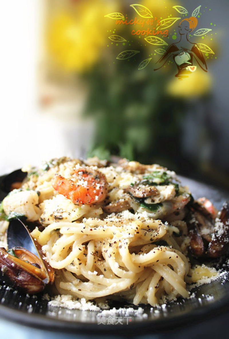 Baijiu Seafood Pasta recipe