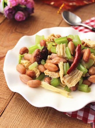 Celery, Yuba and Peanuts recipe