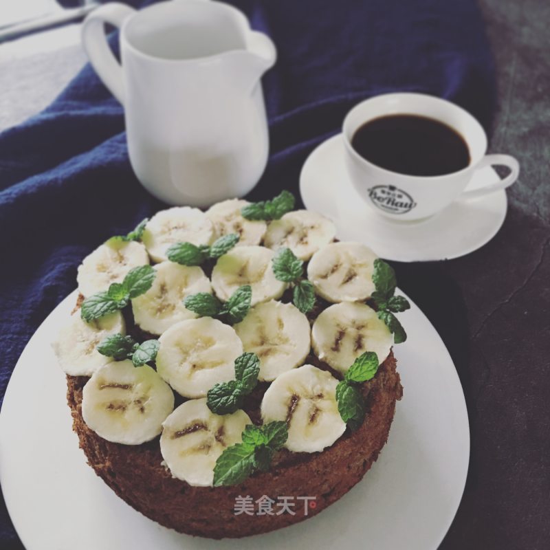 Original | Oil-free Flour-free Coffee Banana Wet Cake recipe