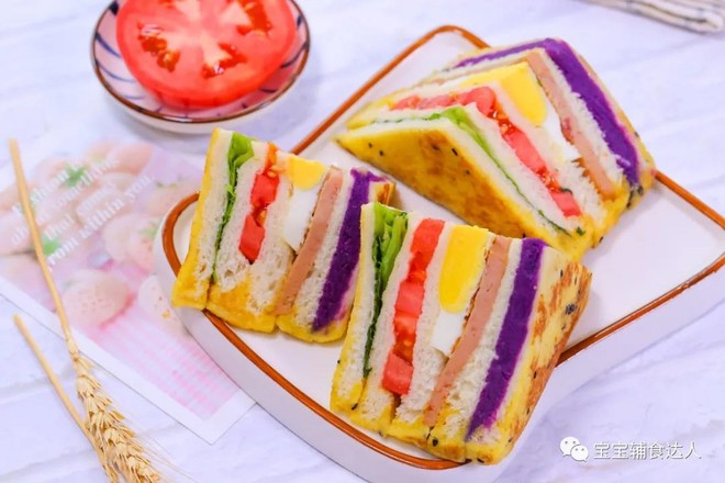 Colorful Sandwich Baby Food Recipe recipe