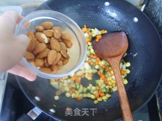 Stir-fried Assorted Dice with Almonds recipe