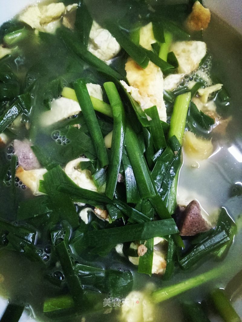 Leek Pork Liver and Egg Soup recipe