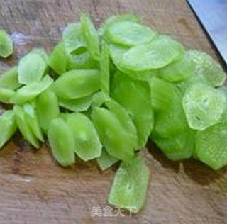 Stir-fried Lettuce with Bacon and Fresh Mushrooms recipe