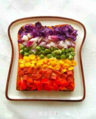 Rainbow Toast Pizza recipe