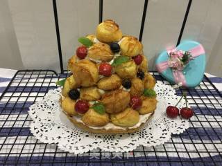 #aca Fourth Session Baking Contest# Making Pornographic White Puff Towers recipe