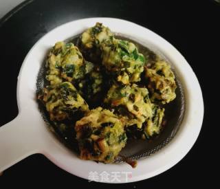 Fried Leek Meatballs recipe