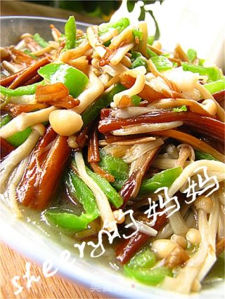 Stir-fried Enoki Mushroom recipe